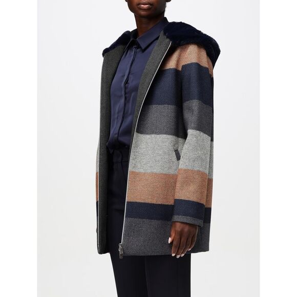 Hanita Coat Woman Blue - Picture 4 of 4